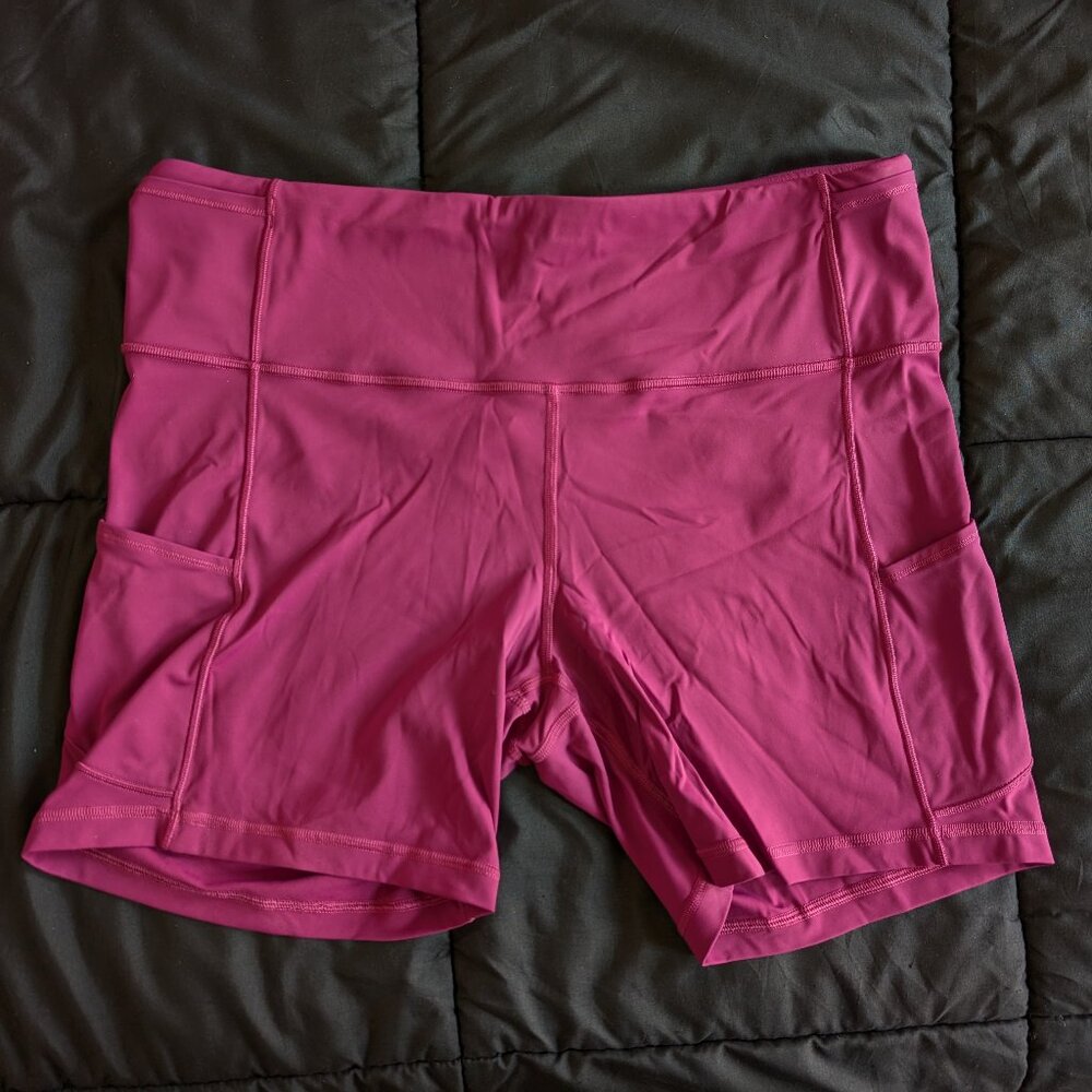 Lululemon Fast and Free 6" Short - 14, Deep Fuschia